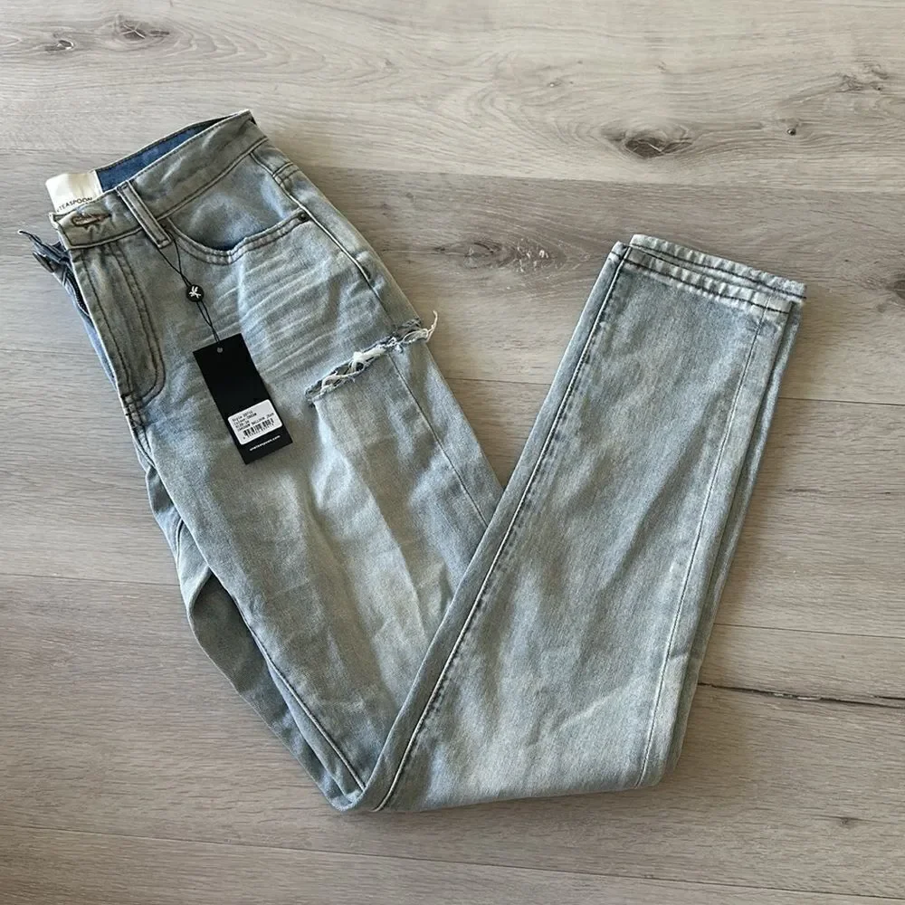 One Teaspoon 1982S High Waist Balloon Denim Jeans Dream 24 NWT